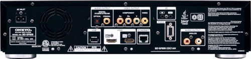 aansluitingen op de Onkyo BD-SP809 bluray-speler